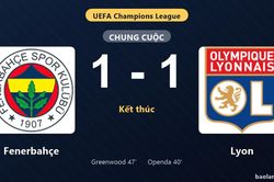Thống kê trận đấu Fenerbahçe 1-1 Lyon: Hai đội chia điểm