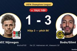 TRỰC TIẾPTrực tiếp NEC Nijmegen vs Bodo/Glimt: NEC Nijmegen r&uacute;t ngắn c&aacute;ch biệt 1-3