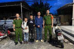 Hai em nhỏ đi lạc hơn 270km được C&ocirc;ng an gi&uacute;p đỡ trở về với gia đ&igrave;nh