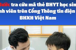 [Infographic] 4 bước tra cứu mã thẻ BHYT học sinh, sinh viên