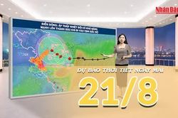 [Video] Dự báo thời tiết đêm nay và ngày mai ngày 21/8/2026: Áp thấp nhiệt đới có khả năng mạnh lên thành bão, Bắc Bộ mưa lớn