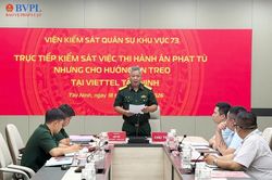VKS Qu&acirc;n sự Khu vực 73 trực tiếp kiểm s&aacute;t thi h&agrave;nh &aacute;n treo tại Viettel T&acirc;y Ninh