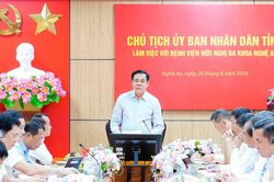 Chủ tịch UBND tỉnh Võ Trọng Hải: Quyết liệt đưa Bệnh viện Hữu nghị Đa khoa Nghệ An lên hạng đặc biệt