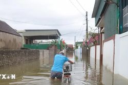 Nghệ An: Mưa lớn, khu vực vùng trũng ở Diễn Châu ngập nặng