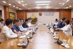 Phú Thọ và Ngân hàng Tái thiết Đức trao đổi phương án xử lý nước thải khu bờ trái sông Đà