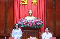 Thứ trưởng Bộ Công Thương Phan Thị Thắng làm việc với tỉnh Đồng Tháp