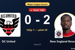 TRỰC TIẾPTrực tiếp DC United vs New England Revolution: New England Revolution nh&acirc;n đ&ocirc;i c&aacute;ch biệt