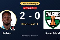 TRỰC TIẾPTrực tiếp Beşiktaş vs Kauno Žalgiris: Beşiktaş nh&acirc;n đ&ocirc;i c&aacute;ch biệt