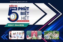 Điểm tin ‘5 phút biết hết’ sáng 20-8: Đồng Nai giảm 453 đầu mối cơ sở giáo dục công lập sau sắp xếp