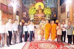 Phó Chủ tịch Thường trực Ủy ban MTTQ Việt Nam thành phố Hà Anh Dũng thăm, chúc mừng chức sắc Phật giáo nhân lễ Vu Lan