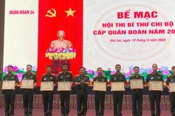 Quân đoàn 34 bế mạc hội thi bí thư chi bộ năm 2026