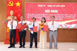 Xã Diên Điền công bố quyết định thành lập các cơ sở giáo dục và công tác cán bộ