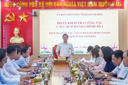 Kiểm tra công tác cải cách hành chính tại xã Bắc Ninh Hòa