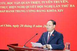 Lai Ch&acirc;u qu&aacute;n triệt, triển khai thực hiện Nghị quyết Hội nghị Trung ương ba kh&oacute;a XIV