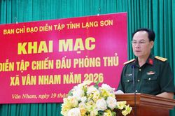 Xã Vân Nham, Tuấn Sơn và Bằng Mạc tổ chức diễn tập chiến đấu phòng thủ năm 2026