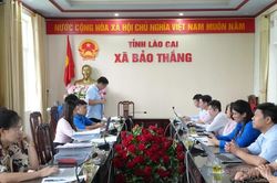 Ban đại diện Hội đồng quản trị Ngân hàng Chính sách xã hội tỉnh kiểm tra hoạt động tín dụng chính sách tại xã Bảo Thắng