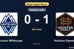 Thống kê trận đấu Vancouver Whitecaps 0-1 Houston Dynamo: F. Negri tỏa sáng, Houston Dynamo giành trọn 3 điểm