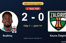 TRỰC TIẾPTrực tiếp Beşiktaş vs Kauno Žalgiris: Beşiktaş nh&acirc;n đ&ocirc;i c&aacute;ch biệt