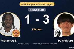 Ngược d&ograve;ng hạ Motherwell 1-3, SC Freiburg đi tiếp, tiễn đối thủ rời giải