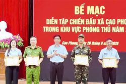 Xã Cao Phong tổ chức Diễn tập chiến đấu phòng thủ năm 2026