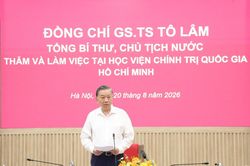 Tổng Bí thư, Chủ tịch nước thăm và làm việc tại Học viện Chính trị Quốc gia Hồ Chí Minh