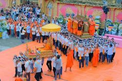 An Giang: Trang nghiêm Lễ truy điệu và phụng tống kim quan Hòa thượng Danh Lân trà-tỳ