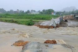 Mưa lớn gây ngập úng, chia cắt nhiều tuyến đường ở Nghệ An, Hà Tĩnh