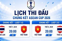 Lịch thi đấu chung kết ASEAN Cup 2026: Việt Nam quyết chiến Thái Lan vì ngôi vương ASEAN Cup