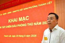 Phường Thanh Liệt: Khai mạc diễn tập chiến đấu ph&ograve;ng thủ năm 2026