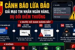 Đừng vội bấm link khi nhận tin nhắn đổi điểm thưởng