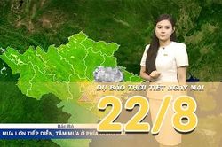 [Video] Dự báo thời tiết đêm nay và ngày mai ngày 22/8/2026: Áp thấp nhiệt đới di chuyển chậm trên Vịnh Bắc Bộ