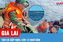 Cứu 12 ngư dân Gia Lai bị nạn giữa biển