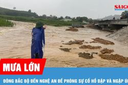 Mưa lớn từ Đông Bắc bộ đến Nghệ An, đề phòng sự cố hồ đập và ngập úng