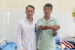 Lâm Đồng: Nối thành công cánh tay đứt gần lìa do máy nghiền đá