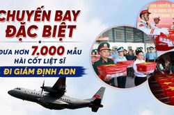 Chuyến bay đặc biệt mang theo hơn 7.000 mẫu hài cốt liệt sĩ ra Hà Nội giám định ADN