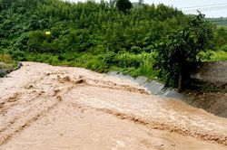 Bắc Ninh: Xã Sa Lý nhiều ngầm bị ngập sâu do lũ tràn về