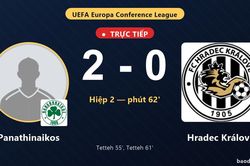 TRỰC TIẾPTrực tiếp Panathinaikos vs Hradec Kr&aacute;lov&eacute;: Panathinaikos nh&acirc;n đ&ocirc;i c&aacute;ch biệt