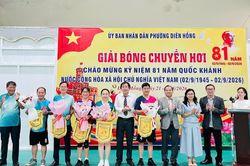 Phường Diên Hồng tổ chức Giải bóng chuyền hơi năm 2026
