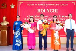 Phường Bắc Cam Ranh công bố quyết định thành lập 3 trường học và công tác cán bộ