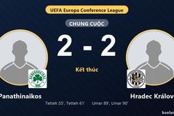 Đ&aacute;nh mất lợi thế hai b&agrave;n, Panathinaikos bị Hradec Kr&aacute;lov&eacute; cầm h&ograve;a 2-2