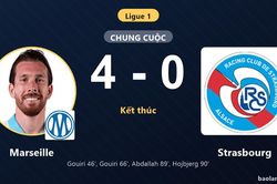 Vùi dập Strasbourg 4-0, Marseille khởi đầu ấn tượng ở vòng mở màn Ligue 1