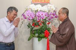Đại diện Cục An ninh nội địa - Bộ Công an thăm và chúc mừng Báo Giác Ngộ nhân Đại lễ Vu lan - Báo hiếu