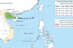 Áp thấp nhiệt đới di chuyển vào khu vực Vịnh Bắc Bộ và có khả năng mạnh lên thành bão