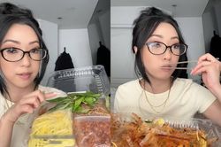 TikToker Mỹ khen bánh tráng trộn: 'Ngon hoàn hảo'