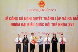 C&ocirc;ng bố Nghị quyết th&agrave;nh lập Nh&oacute;m đại biểu Quốc hội trẻ kh&oacute;a XVI