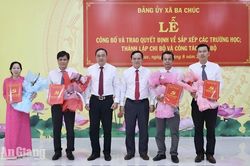 Xã Ba Chúc sáp nhập 9 trường học thành 4 trường mới