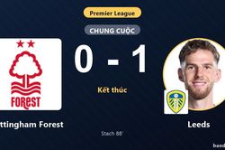 Stach tỏa sáng phút 88, Leeds đánh bại Nottingham Forest ngay tại City Ground