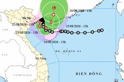 Bão số 4 (Narra) di chuyển chậm trên Vịnh Bắc Bộ
