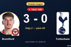 TRỰC TIẾPTrực tiếp Brentford vs Tottenham: Brentford bỏ lỡ phạt đền