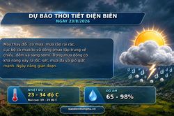 Bản tin Dự b&aacute;o thời tiết ng&agrave;y 23/8/2026